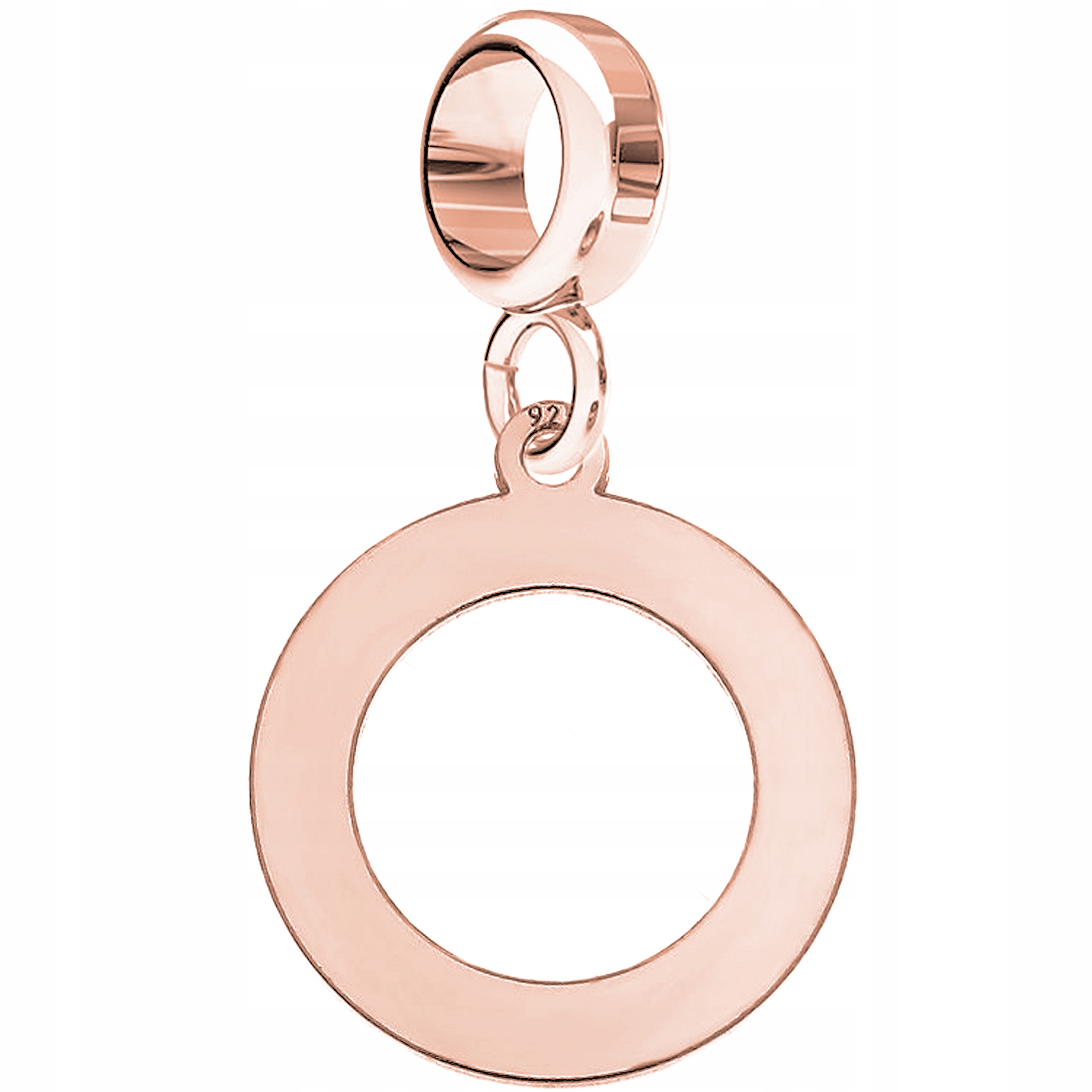 

Charms okrągła blaszka różowe złoto S925