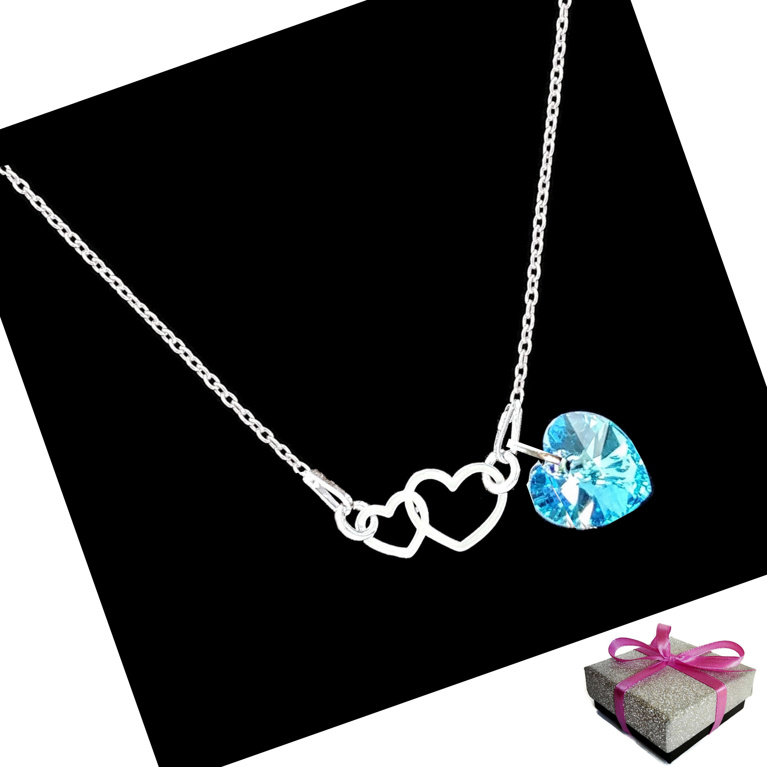 

Naszyjnik Serca Serce Swarovski Srebro 925 Prezent