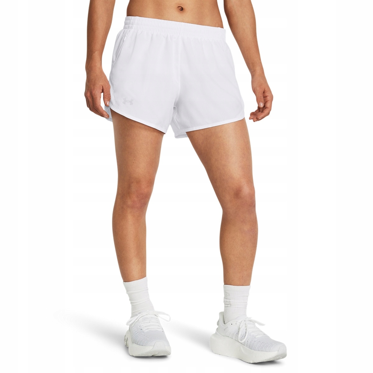 Damskie spodenki do biegania Under Armour Ua Fly By 3 Shorts białe Xs