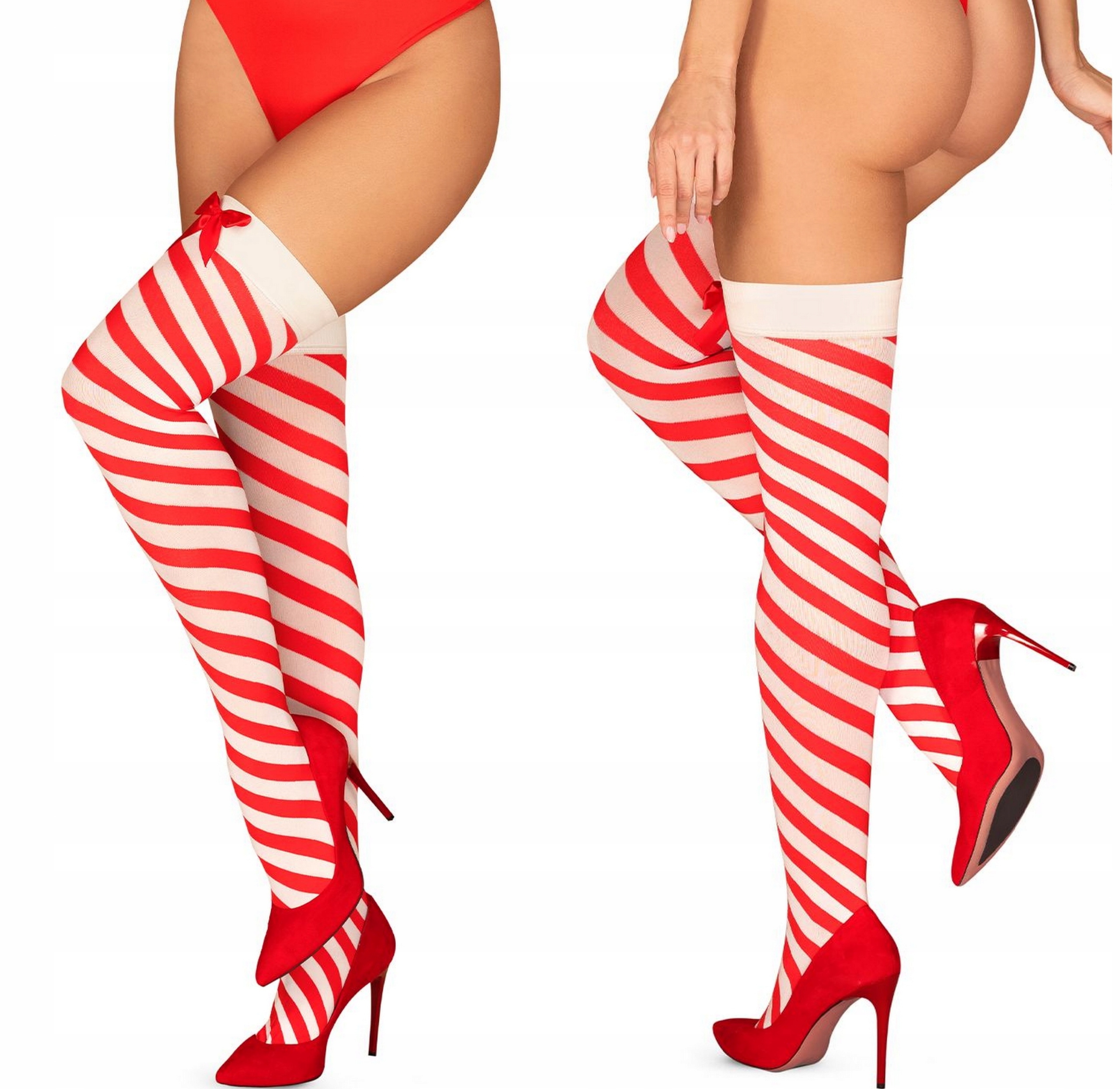 

Świąteczne pończochy Zakolanówki Sexy Mikołajki LX