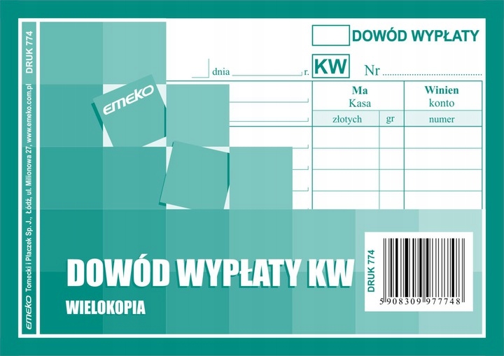 Dowód wypłaty KW Emeko A6