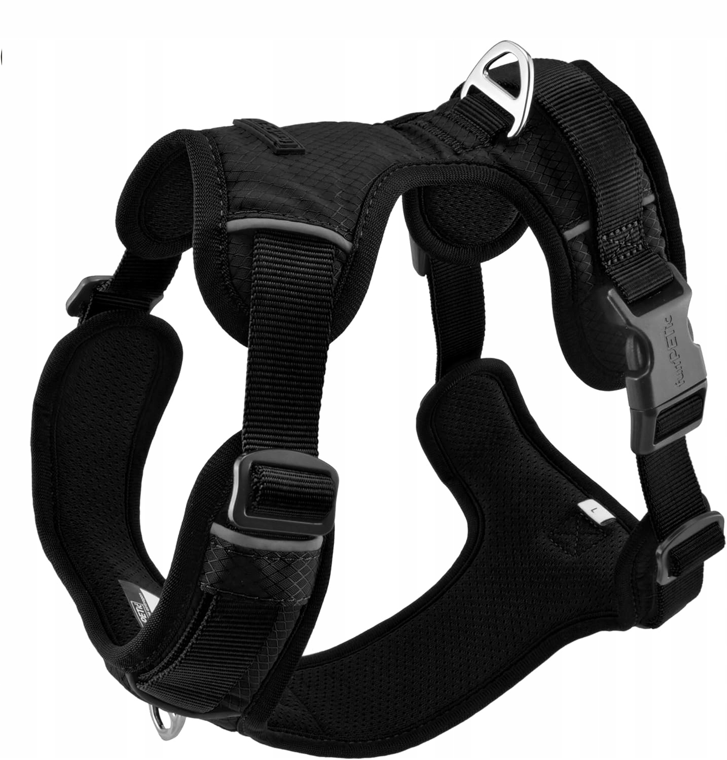 Levně FunPETic Postroj pro psa Velikost Xs Postroj zabraňuje tahání Černý