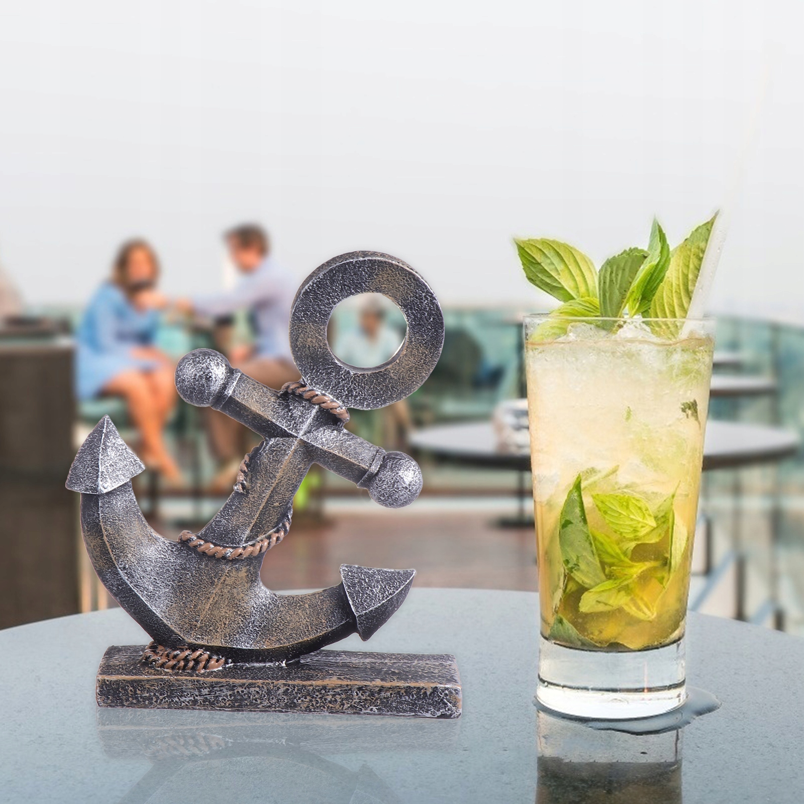 OZDOBNA KOTWICA VINTAGE WYSTRÓJ DOMU ŁODZIE OCEAN Liczba elementów w zestawie 0 szt.