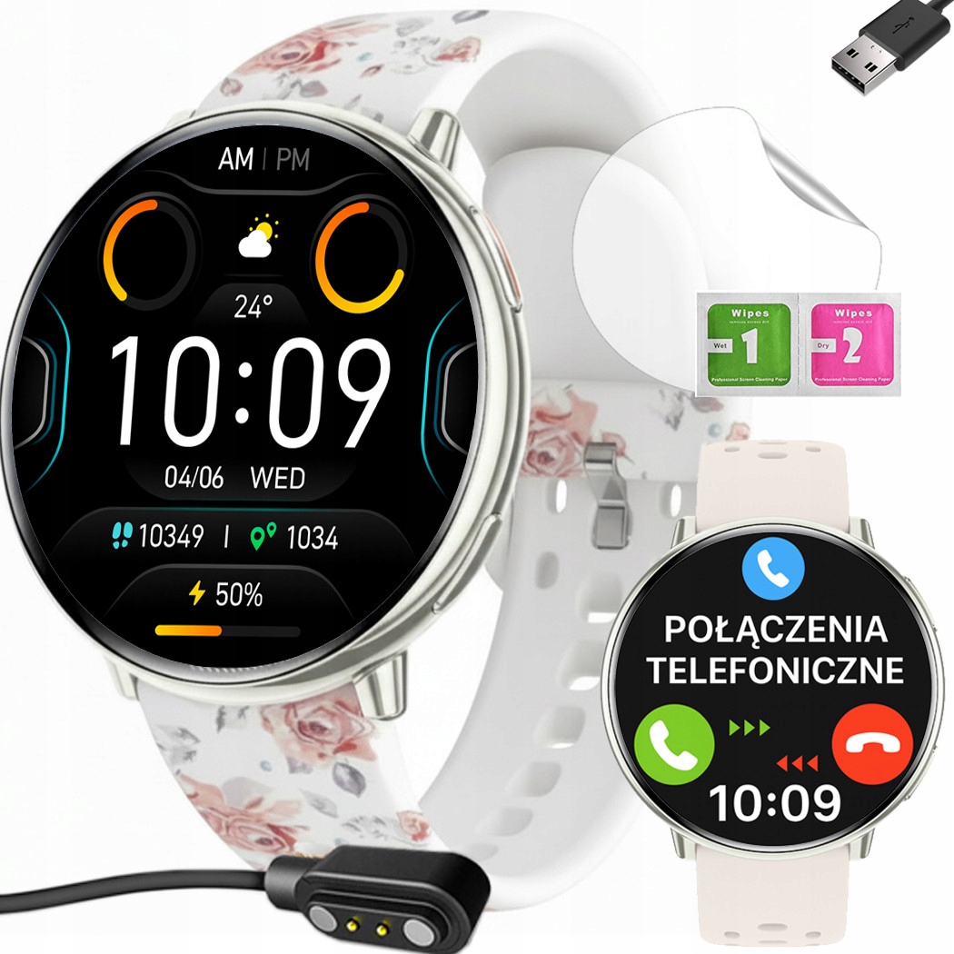 Chytré Hodinky Dámské Elegantní Gps, Bt hovory, 2 řemínky v balení fólie