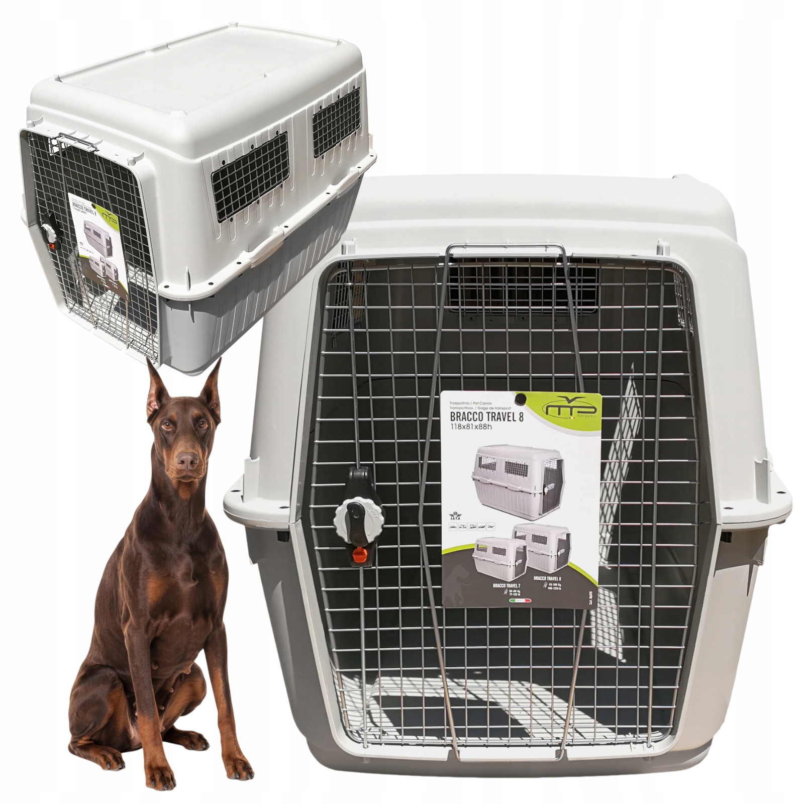 Transporter Lotniczy Dla Psa Duży Iata Solidny Wytrzymały 118x81x88cm