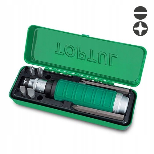 Rázový Šroubovák Na Šlehání Bity 8 El Toptul GAAD0808 Kovový Box