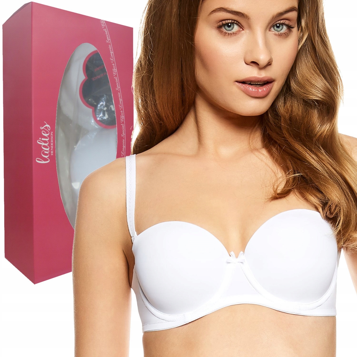 Henderson biustonosz Raff bardotka 75D biały