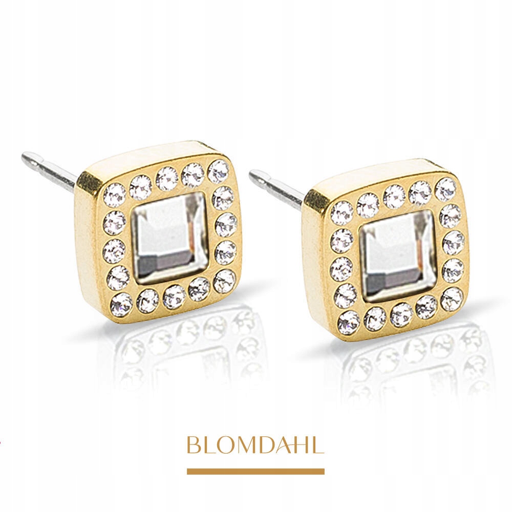 Hypoalergenní Náušnice Blomdahl Brilliance Cushion Crystal 8 mm