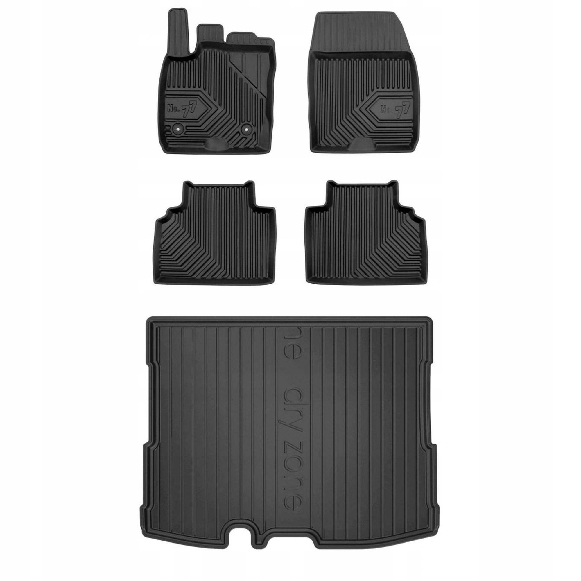 Gumová sada kobercov a rohoží Ford Tourneo Courier 2014-2023