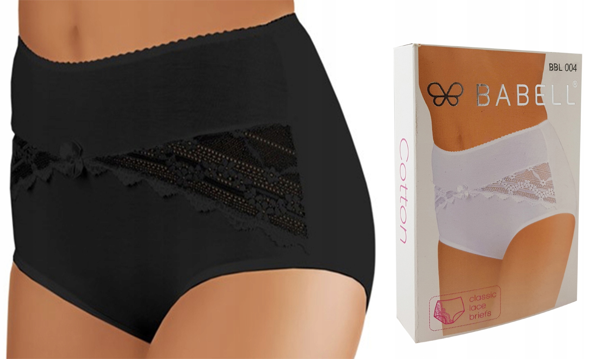 

Babell figi 004 wysokie majtki Czarne , S