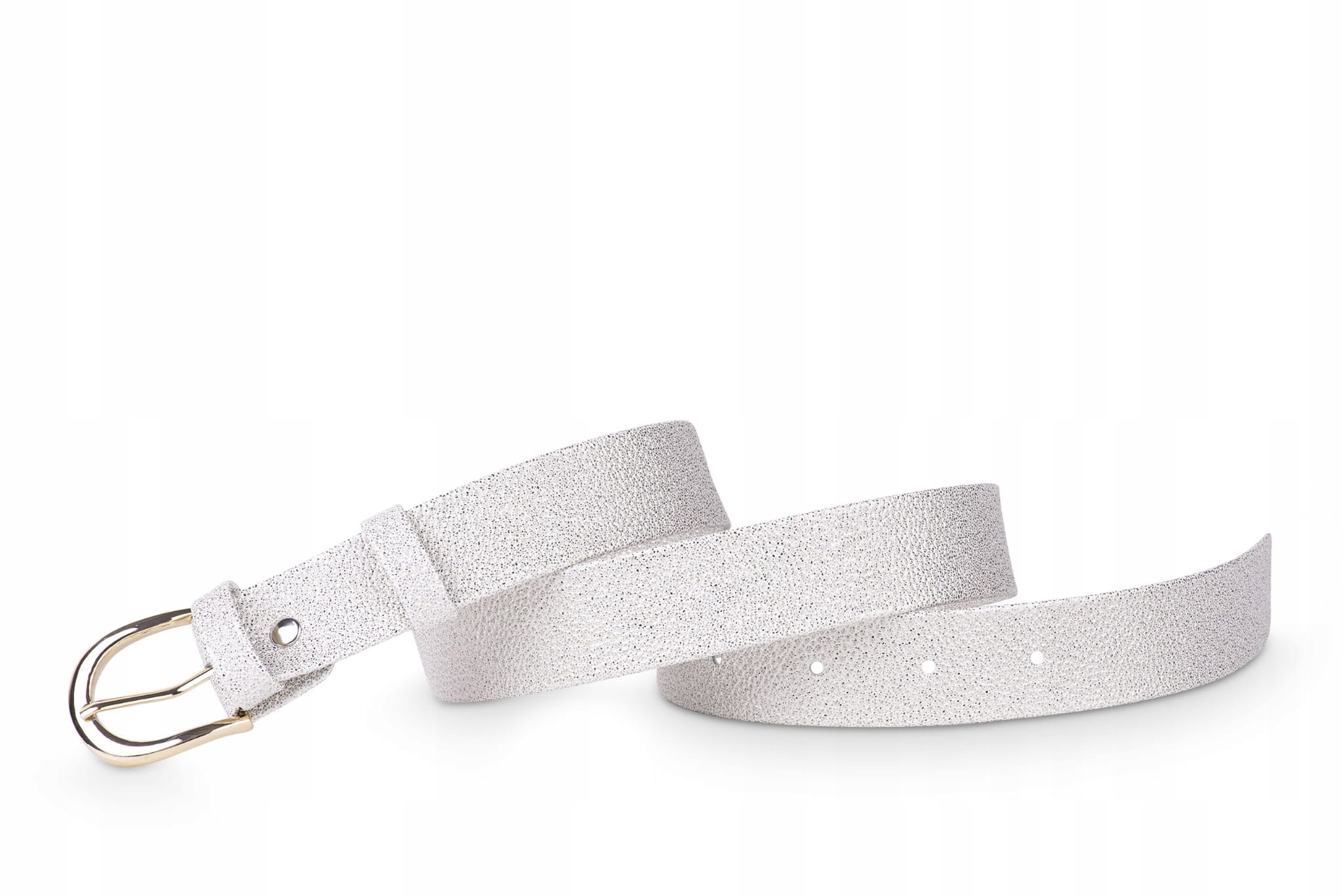 

Pasek damski klasyczny perlisty złoty 3 cm