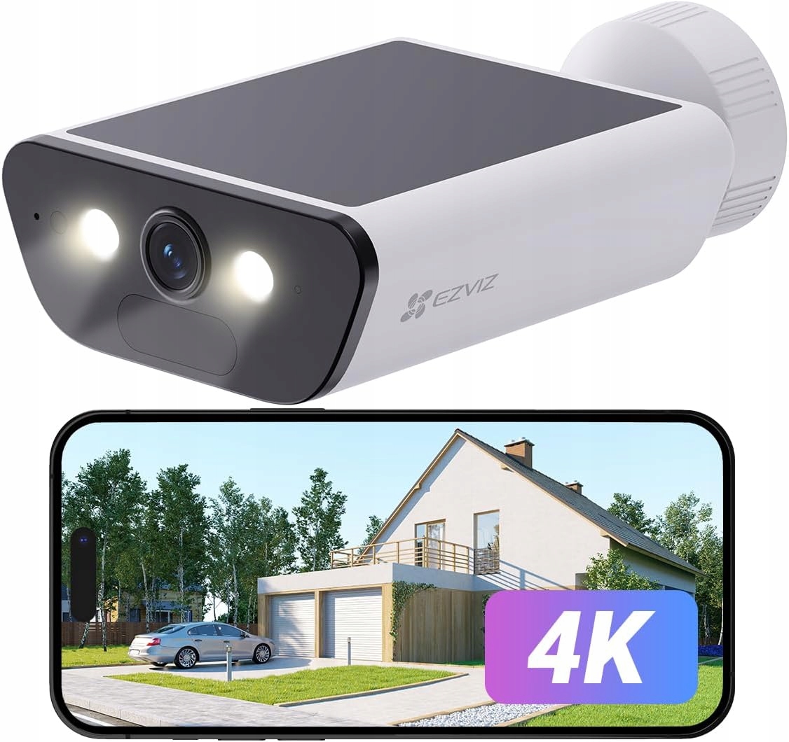 Vonkajšia Bezdrôtová Kamera 10400MAH Solárna Vonkajšia Wifi 4K