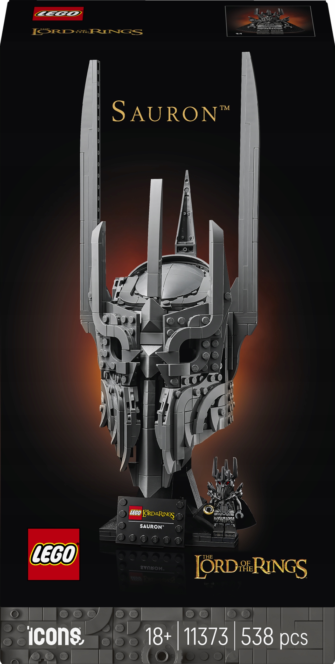 Lego Icons 11373 Přilba Saurona Pán prstenů 538 dílů Sběratelská