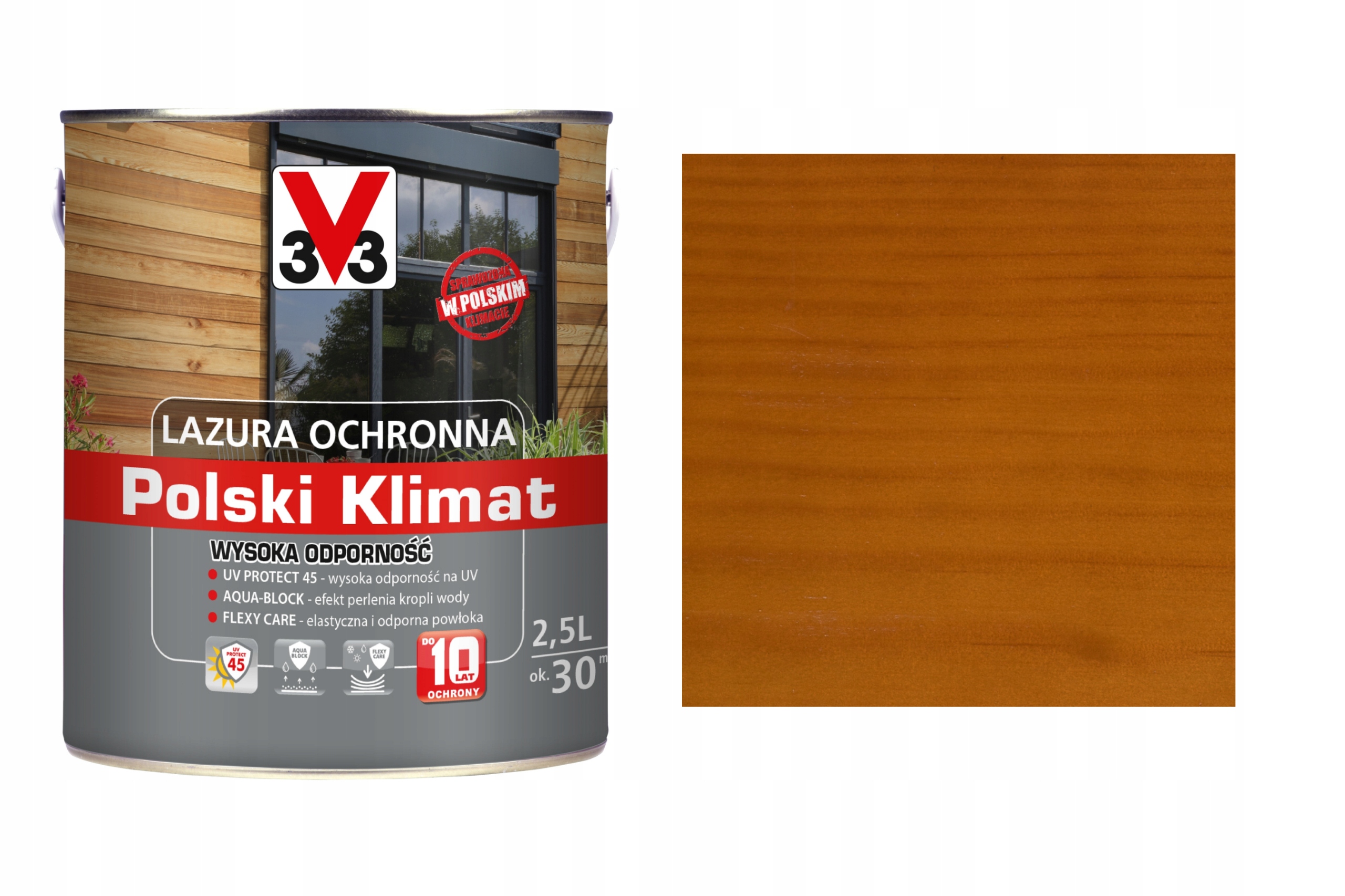 Lazura V33 Polský Klima 10 let Borovice Skandy. 2,5L