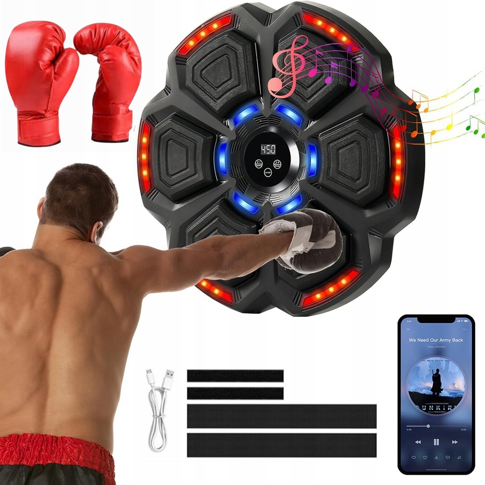 Elektronická Hudební Boxovací Deska Bluetooth Usb S Boxerskými Rukavicemi