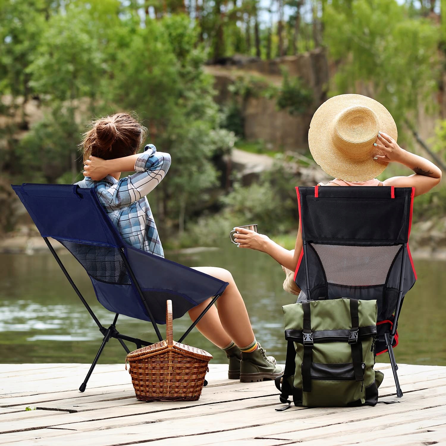 FOTEL OGRODOWY PLAŻOWE Z OPARCIEM SKŁADANE KRZESŁO CAMPINGOWE TURYSTYCZNE Model KRZESŁO