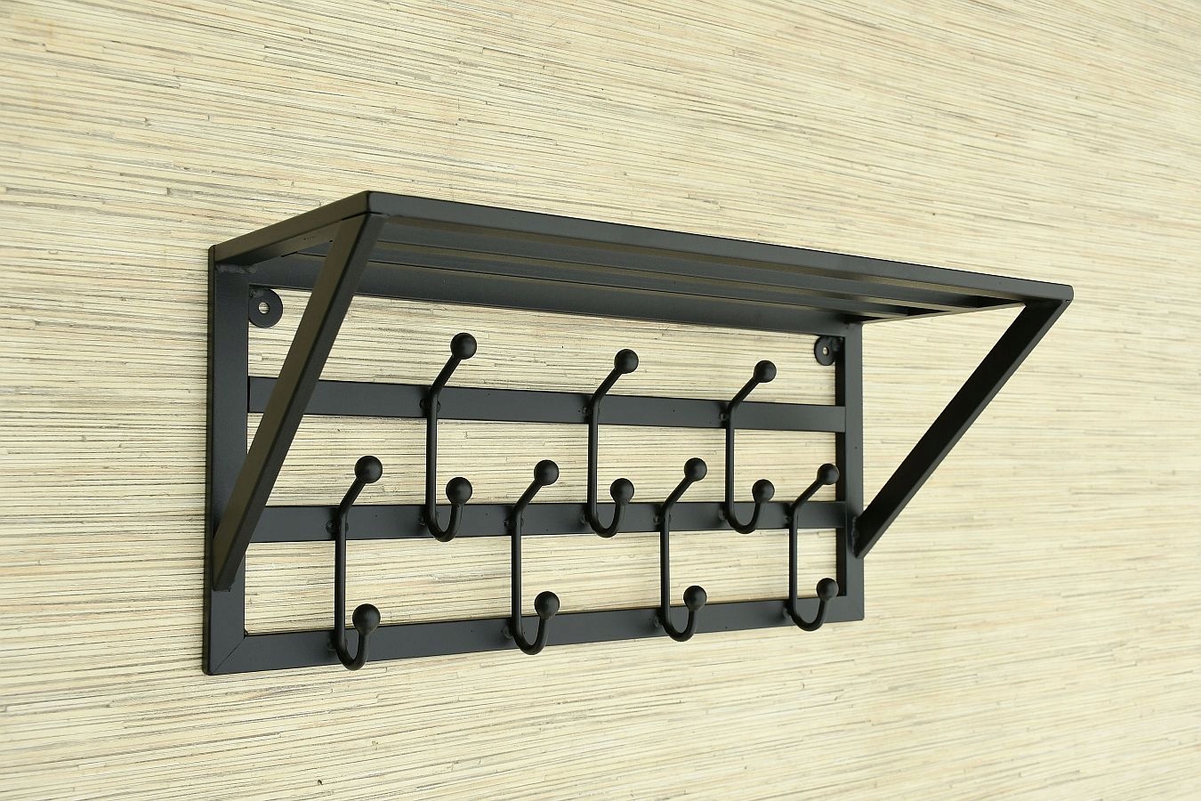 WIESZAK Z PÓŁKĄ METALOWY 50 cm Z METALU PRZEDPOKÓJ Marka Matmetal