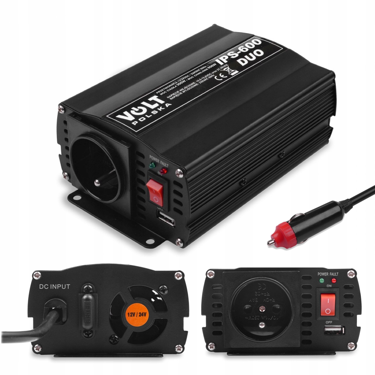 

Przetwornica Napięcia Ips 600 Duo 12-24V 600W