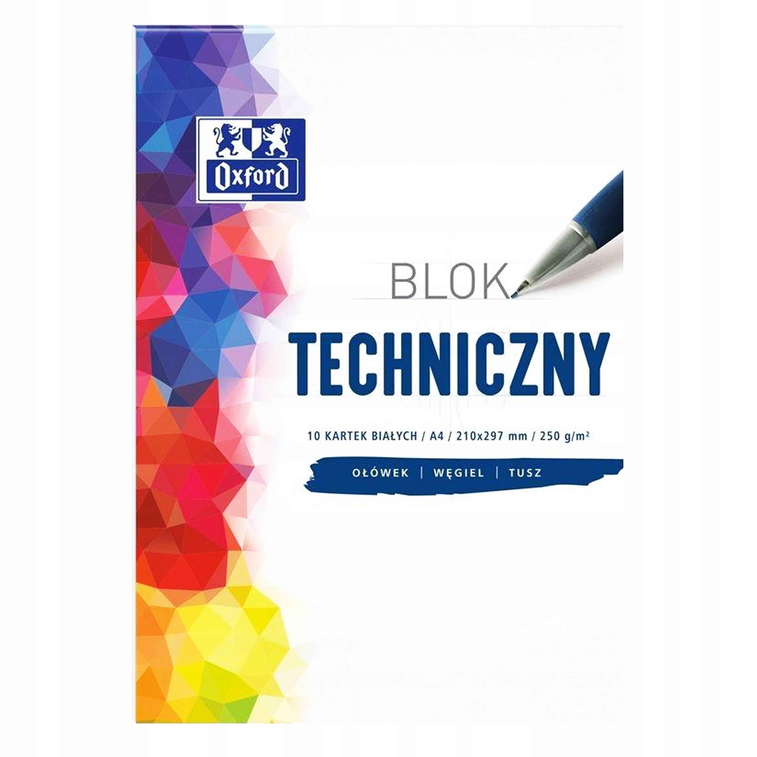 

Blok Techniczny Oxford A4 10 Kartek 250G Biały