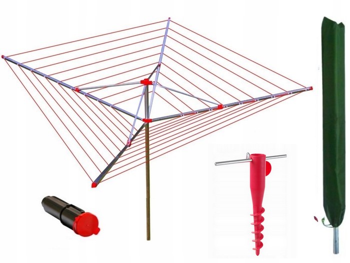 

Suszarka Ogrodowa Jupiter 50m Kotwa Pokrowiec