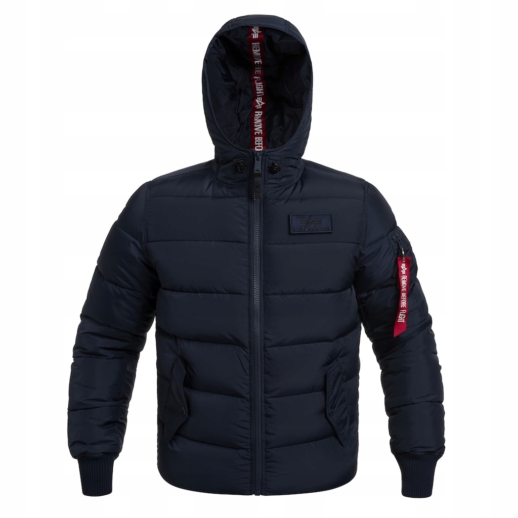 Péřová bunda kapuce Alpha Industries Hooded Puffer Fd Replica Blue XXL
