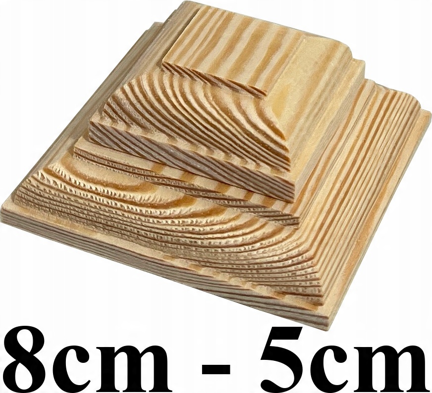 

Daszki na słupek drewniany Typ piramida 8cm 5cm
