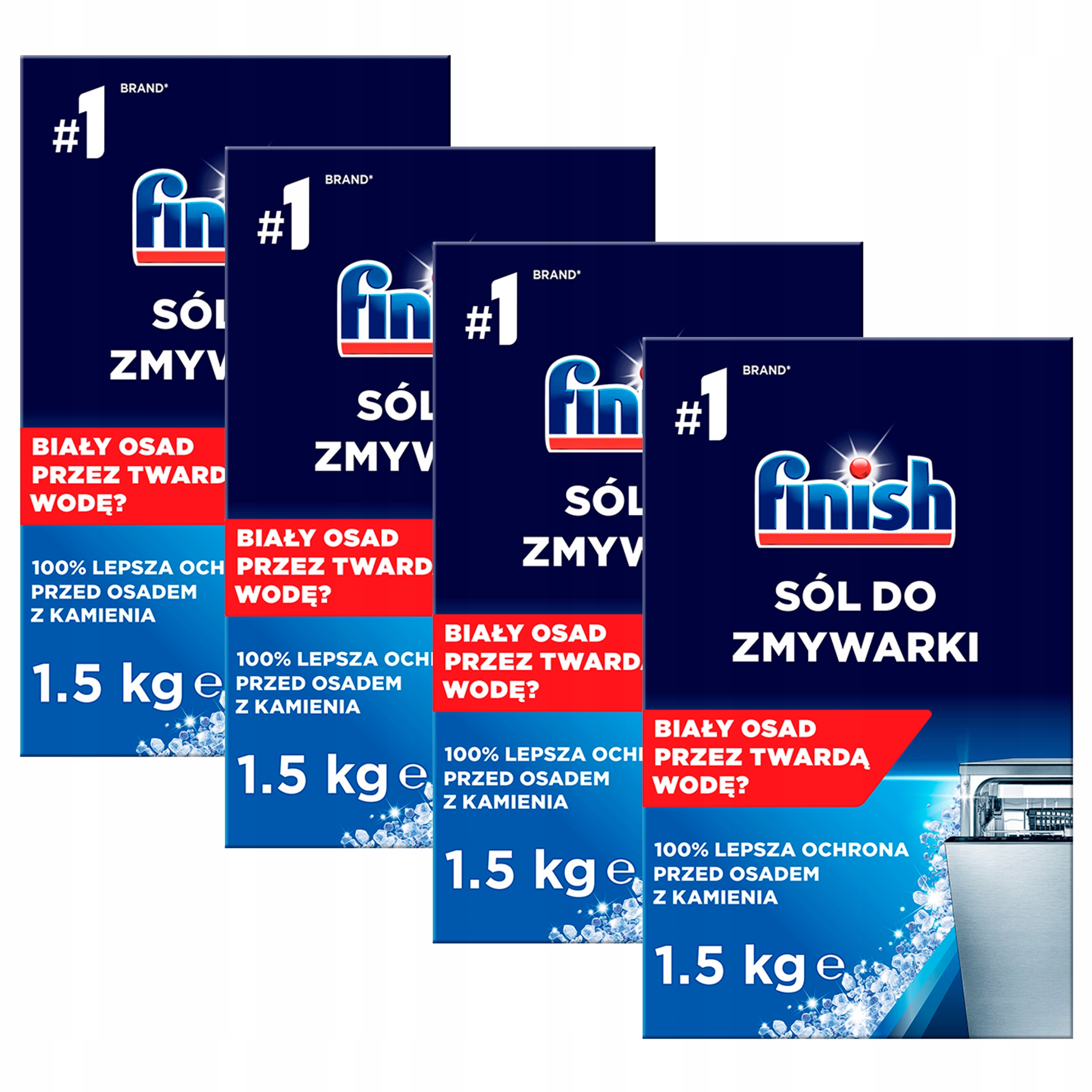 Levně Finish Sada solí do myčky Změkčuje vodu a chrání před korozí 4 x 1.5 kg