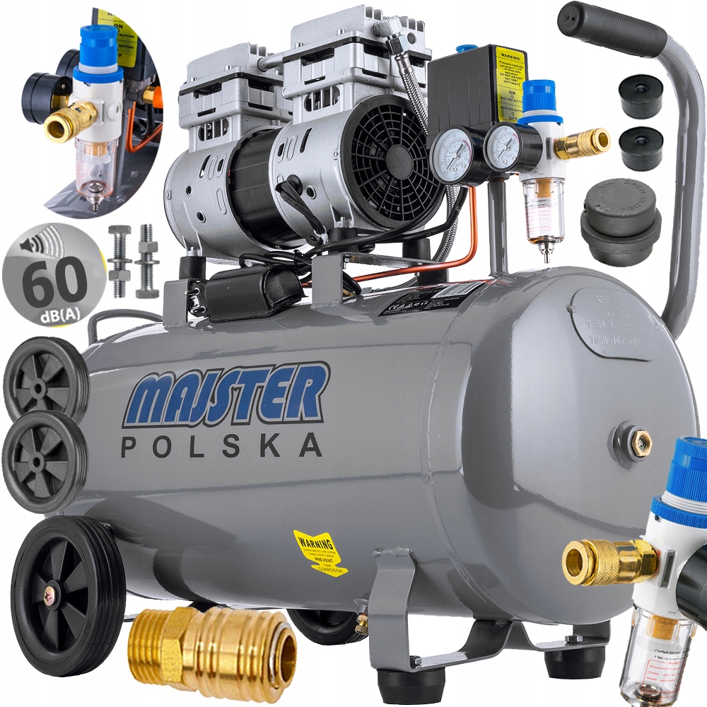 

Kompresor Bezolejowy Sprężarka Separator 50L Cichy