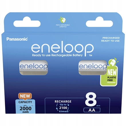 Panasonic Aa 2000 mAh 8 pc(s) Eneloop BK-3MCDE/8BE