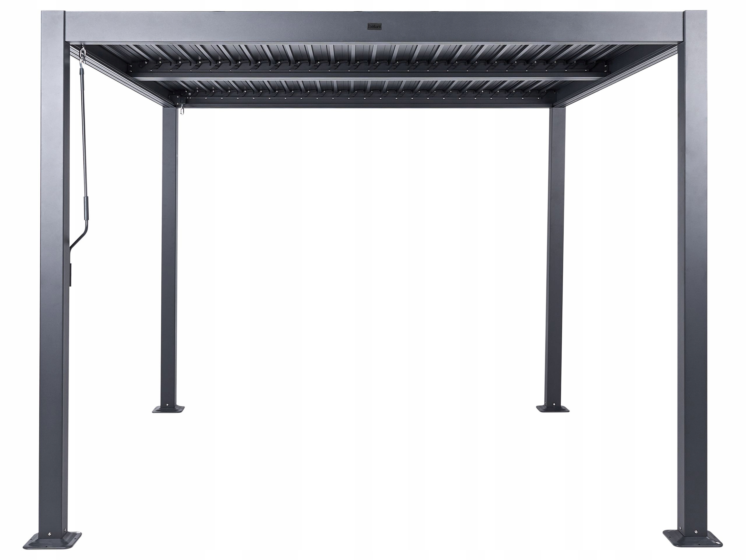 Pawilon ogrodowy altana 310 x 310 cm metalowy czarny