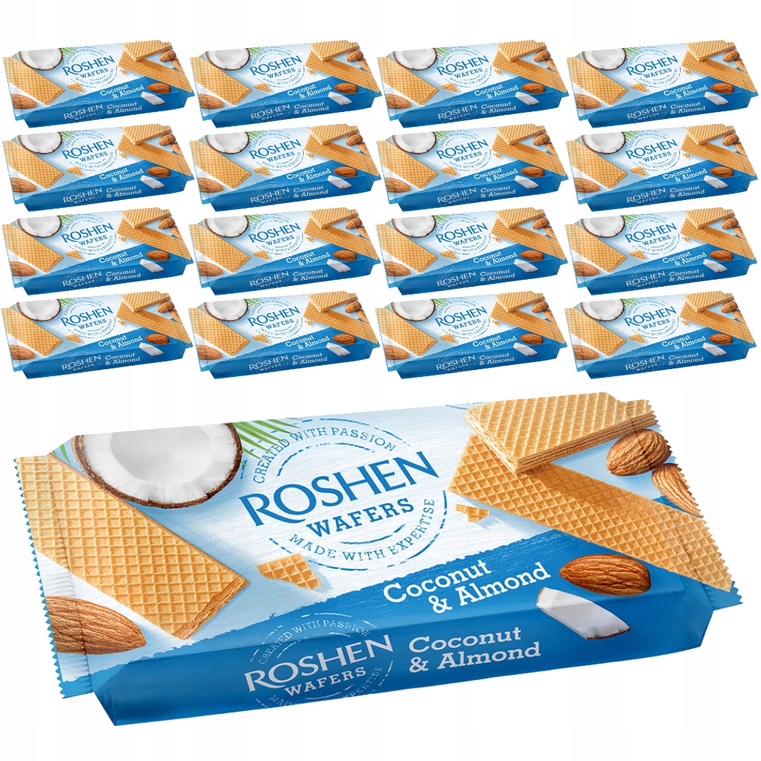 Levně Roshen Oplatky s kokosovo-mandlovou náplní 216 g x 16 kusů