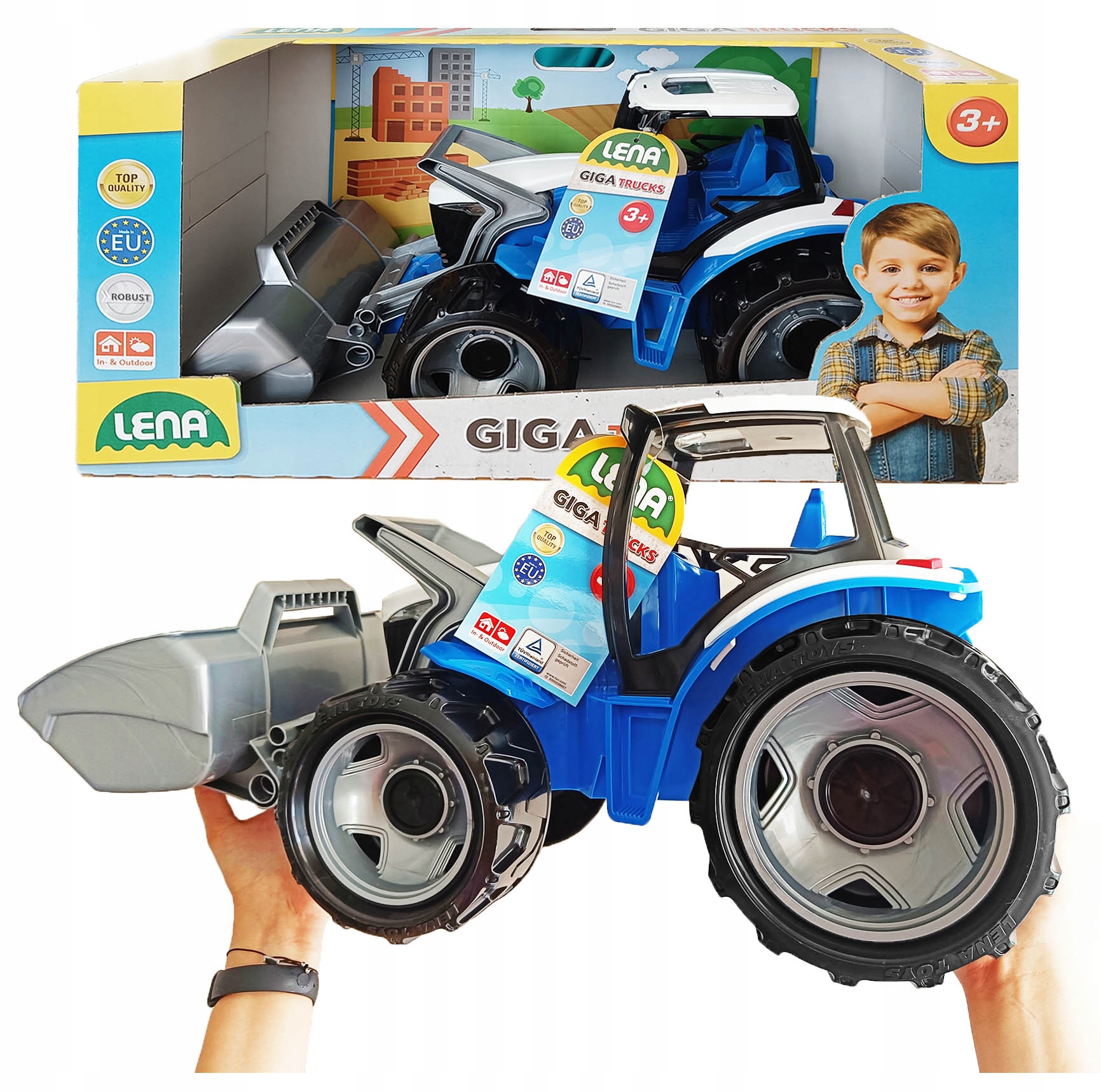 

Duży Traktor Ciągnik Zabawka Przyczepa Łyżka XXL
