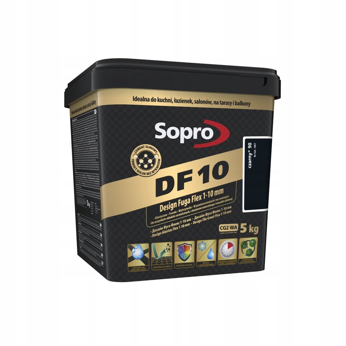 Fuga elastyczna Sopro DF10 Czarna 90 5 kg