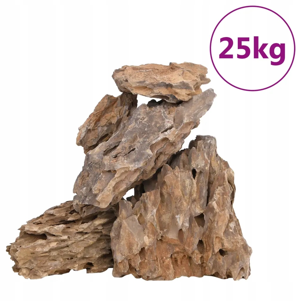 Levně vidaXL Kameny dragon stone, 25 kg, různé barvy, 10-30 cm