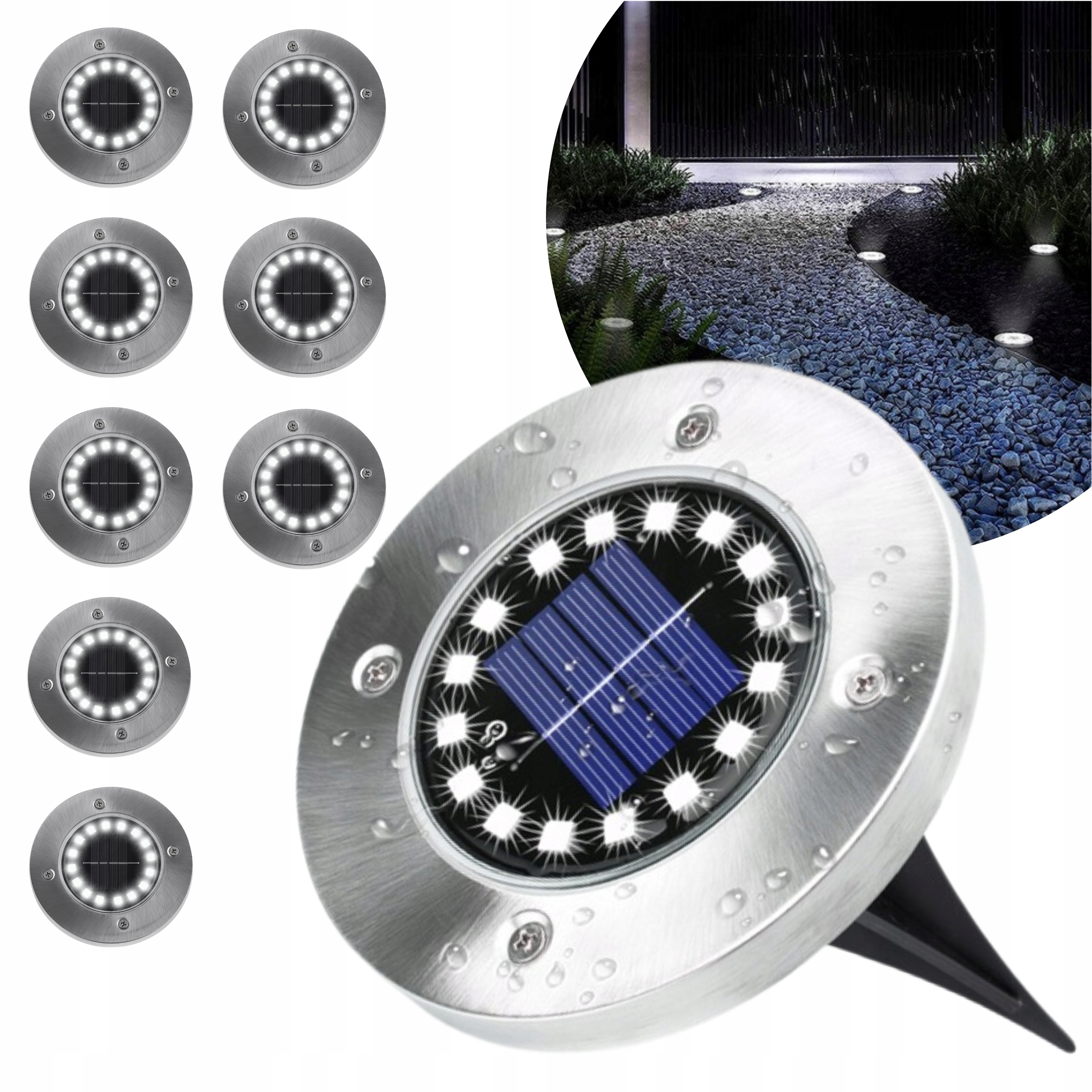 Solární Zahradní Lampa Zapichovací 16 Led Zemní senzor soumraku