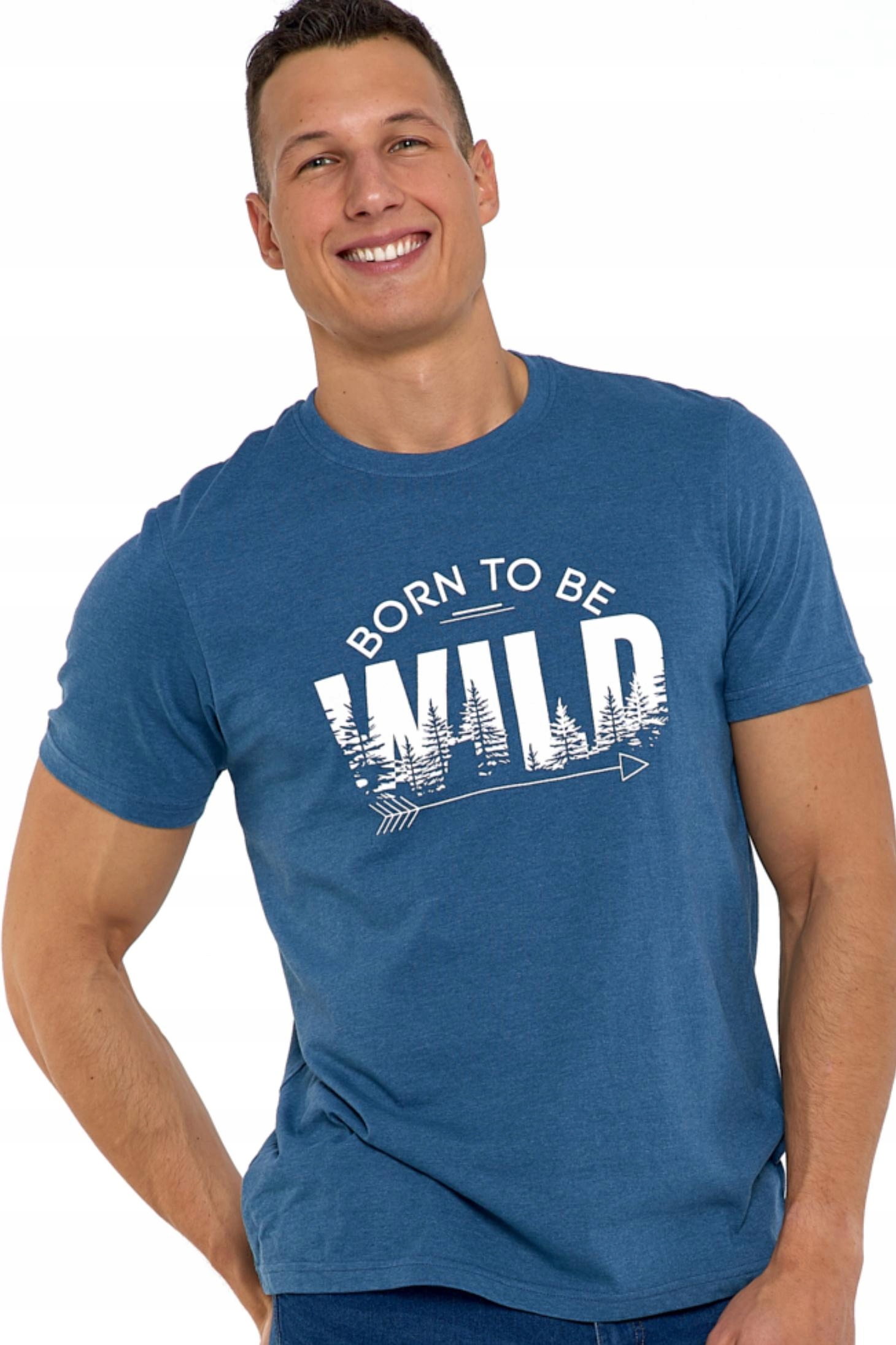 

T-shirt Born To Be Wild niebieski 3XL