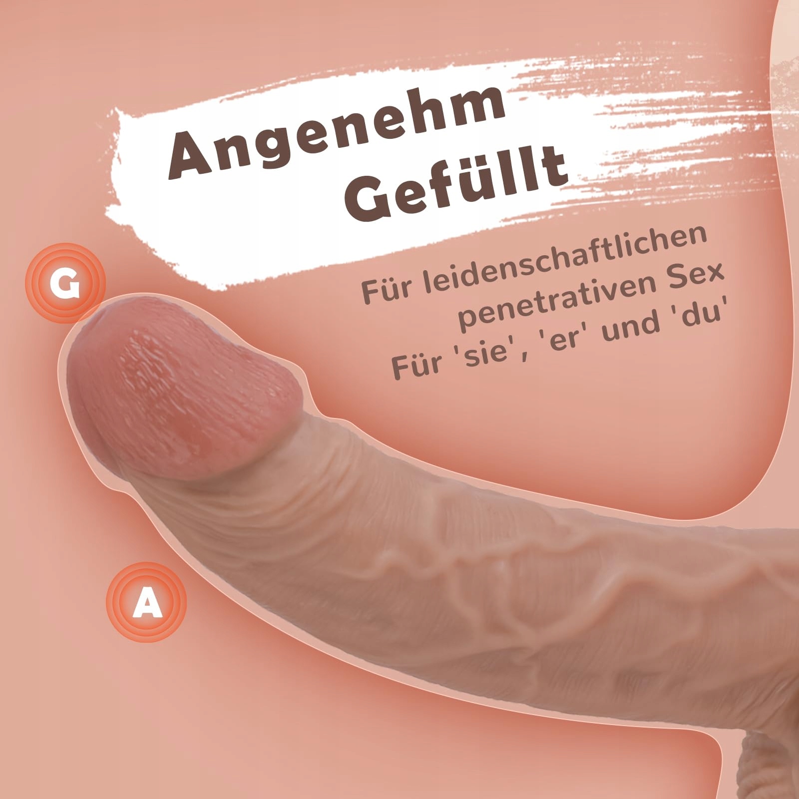 XXL DILDO Realistyczny G-Punkt Dildo 22CM z Przyssawką dla Kobiet — miniatura 5