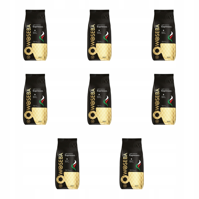 Woseba Espresso Kawa palona ziarnista 1000g X8