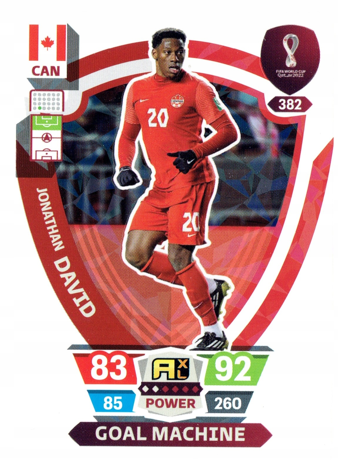 Panini World Cup Qatar 2022 Goal Machine 382 Jonathan David Kanada