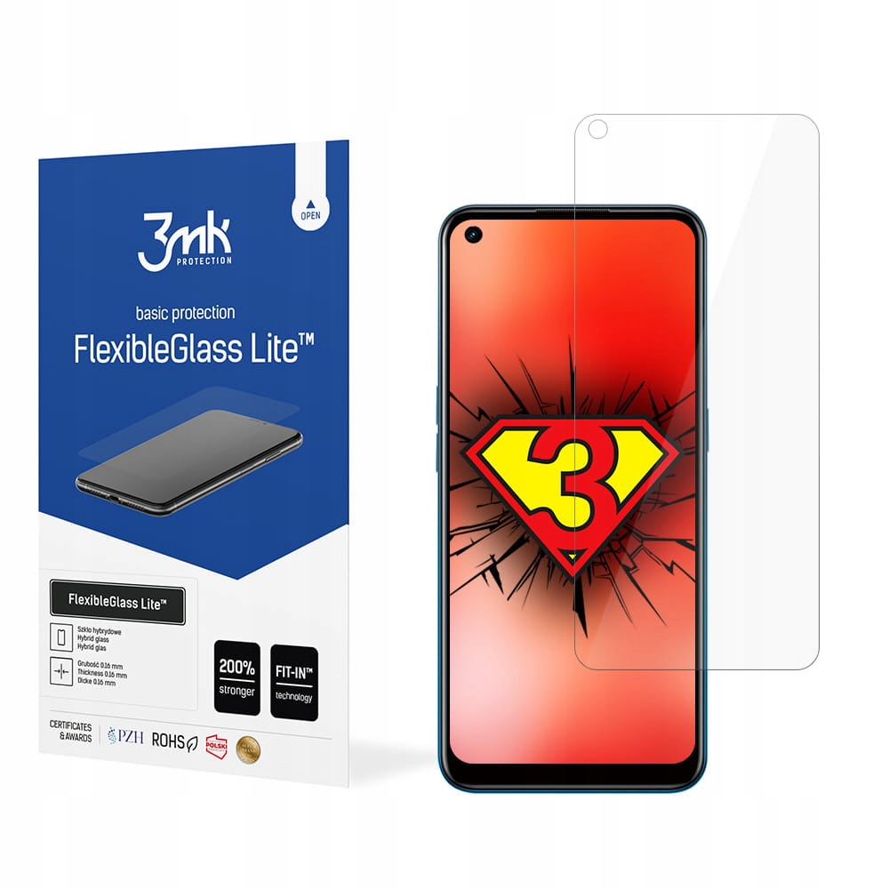 

Niepękające szkło folia do Oppo A53 3mk Glass Lite