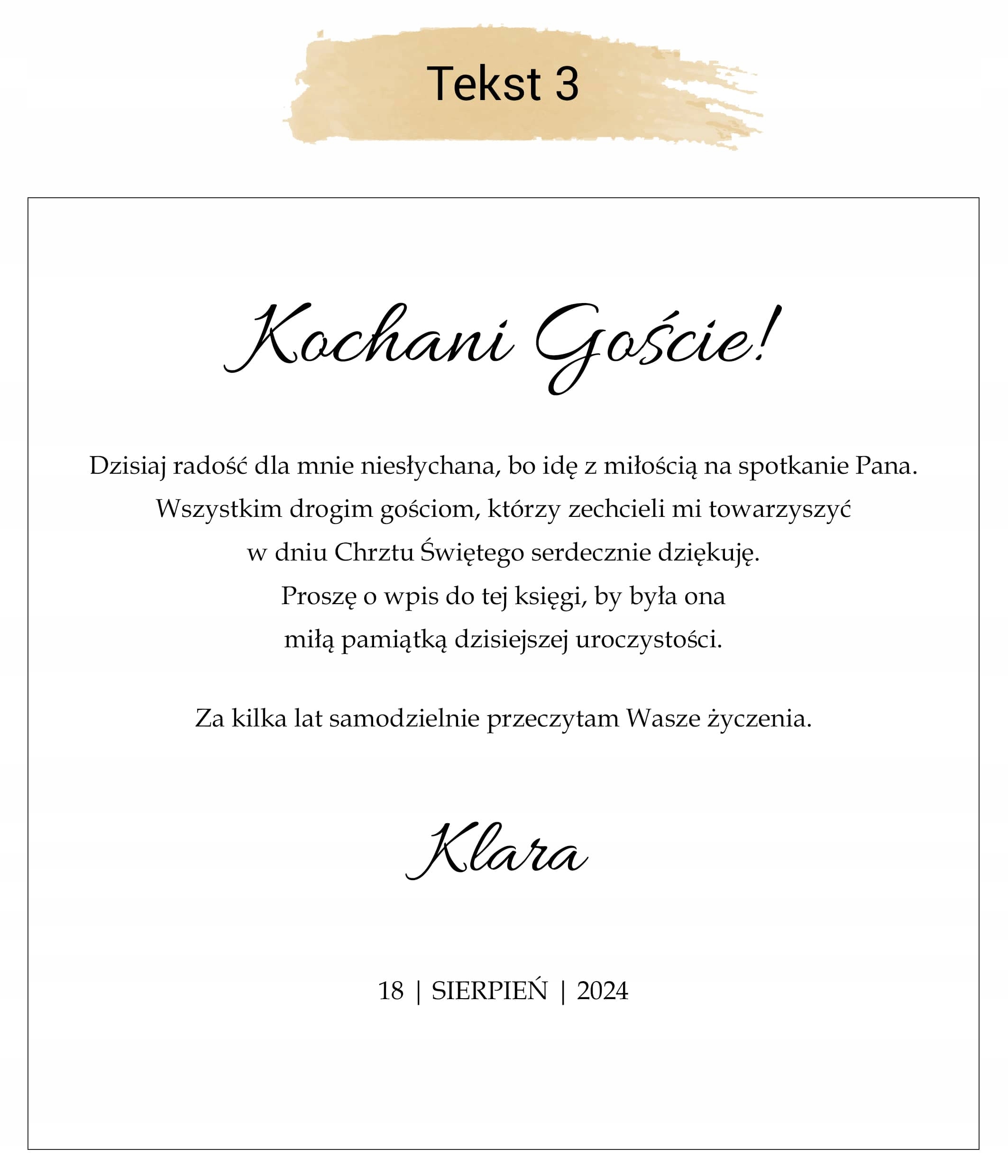 Księga gości WHITE CLASSY na CHRZEST Wysokość produktu 21 cm