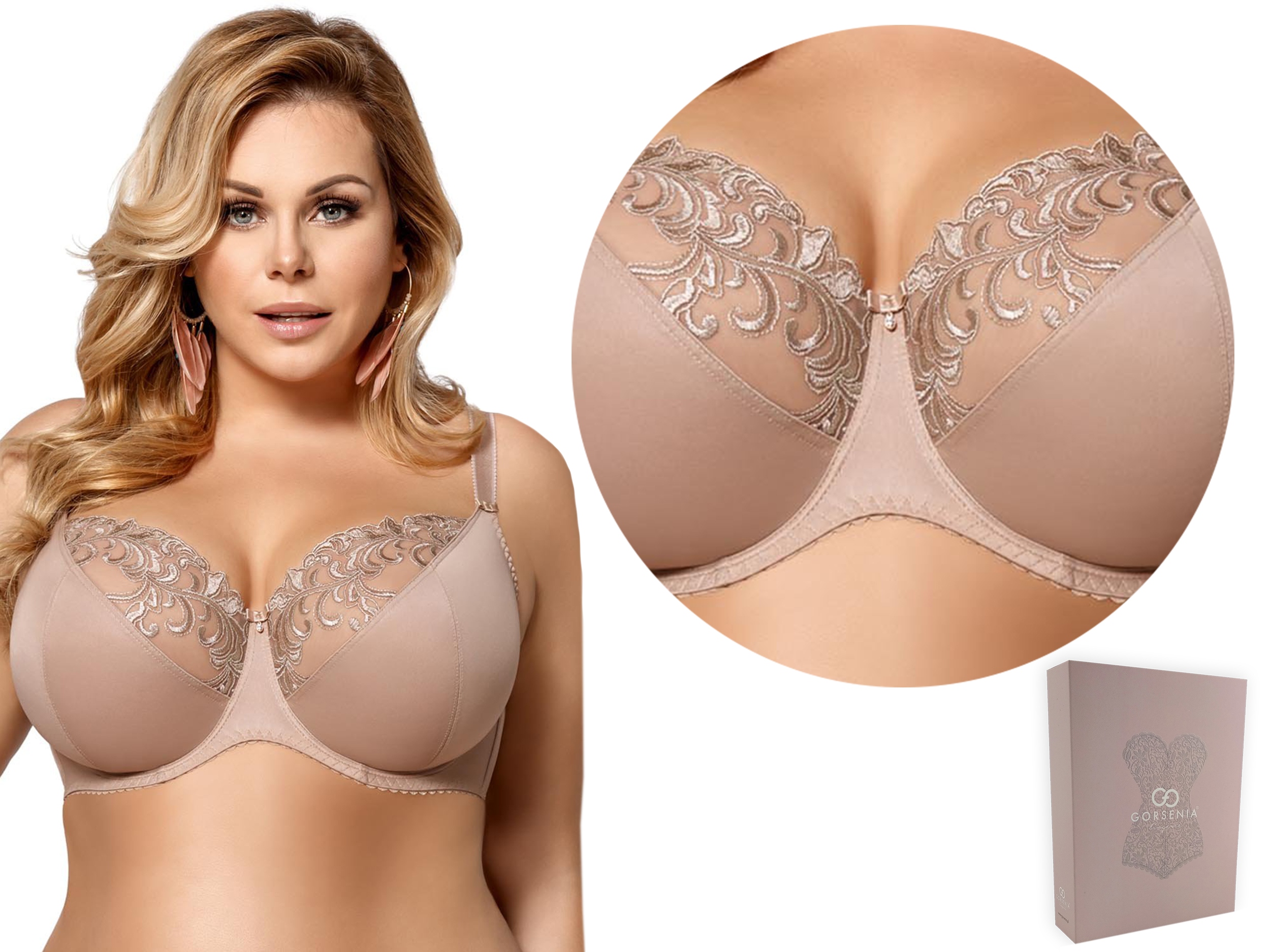 

Gorsenia k378 Victoria biustonosz, Beżowy, 75G