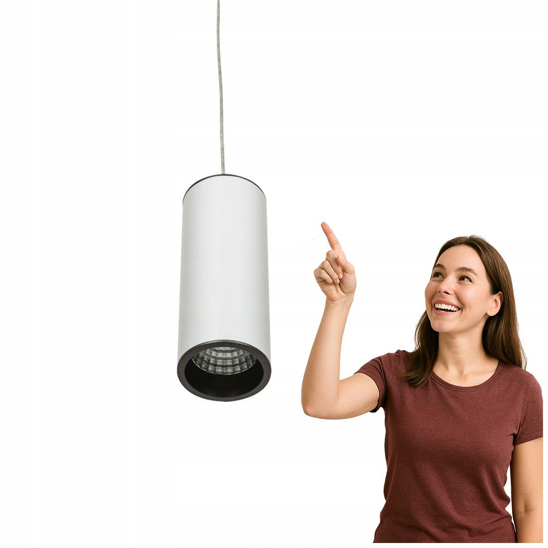 Závěsná Led lampa 7W Moldes 4000K, bílo-šedá, Italux