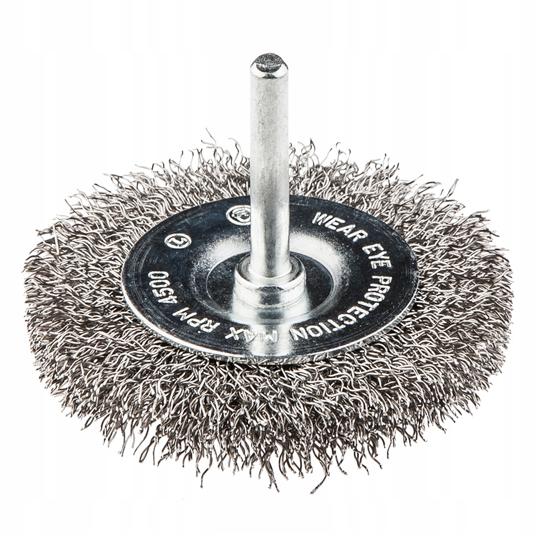 

Szczotka druciana tarczowa z trzpieniem 50 mm Inox