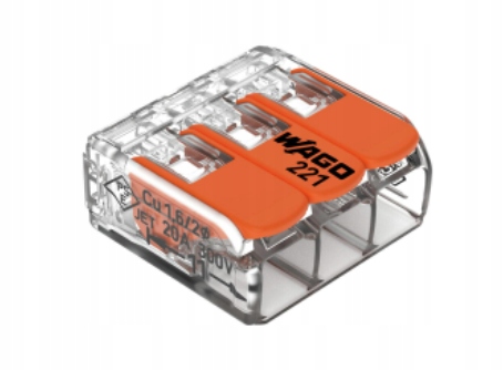 Szybkozłączka Wago 221-413 0,2-4 mm² / 3 1szt