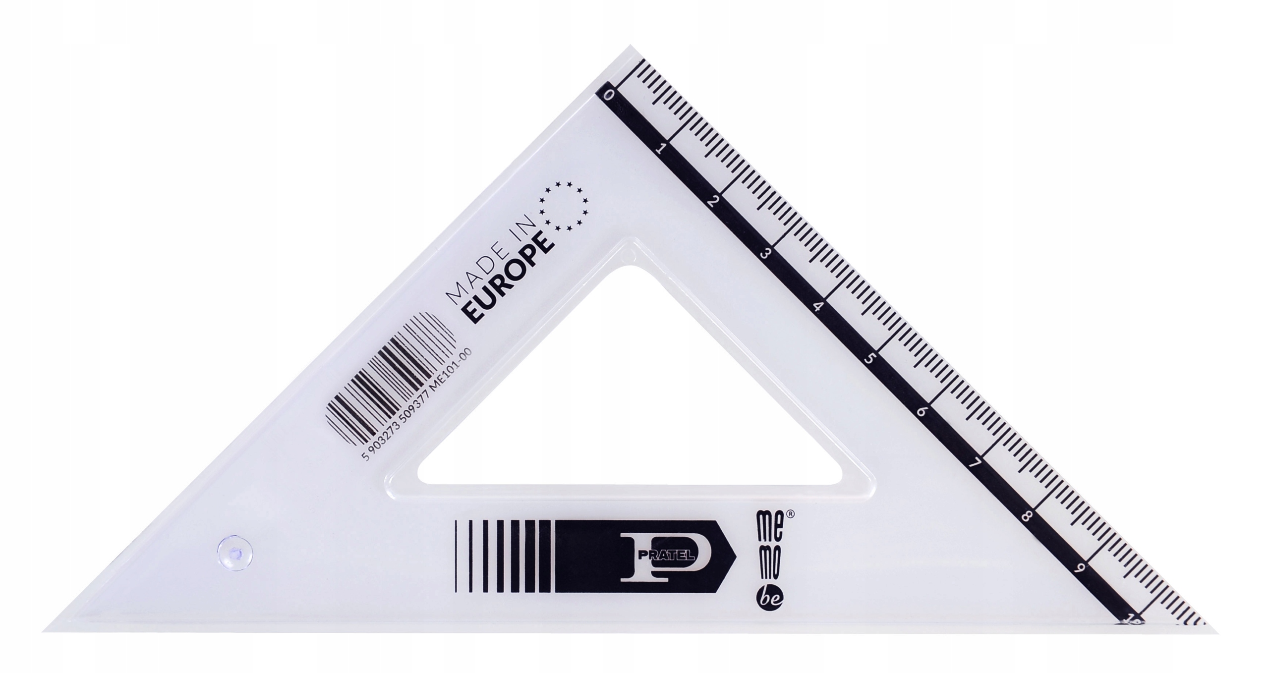 MemoBe Ekierka przezroczysta 16cm 45 stopni Pratel