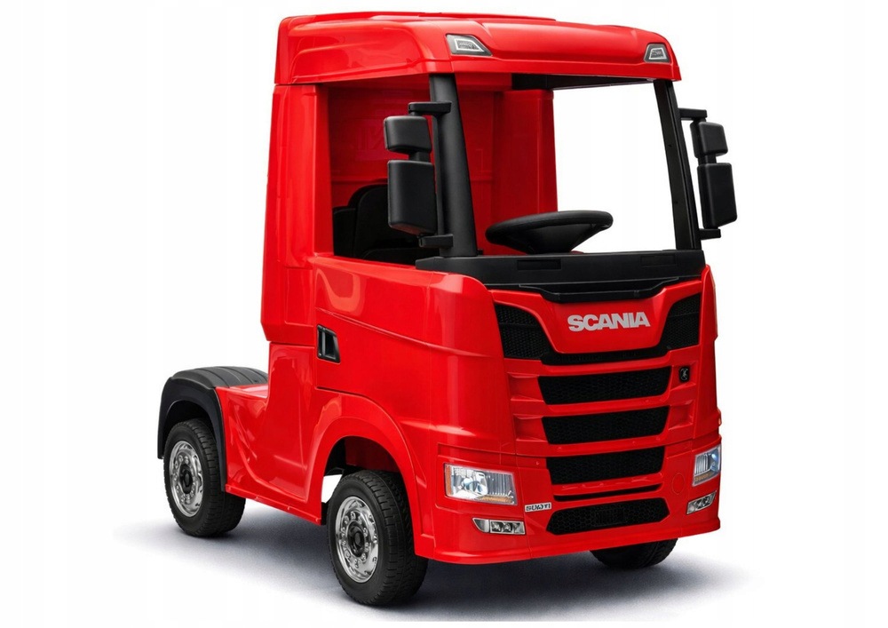 Auto na akumulator Scania 500R ciężarówka 4x4 czerwone lakierowane