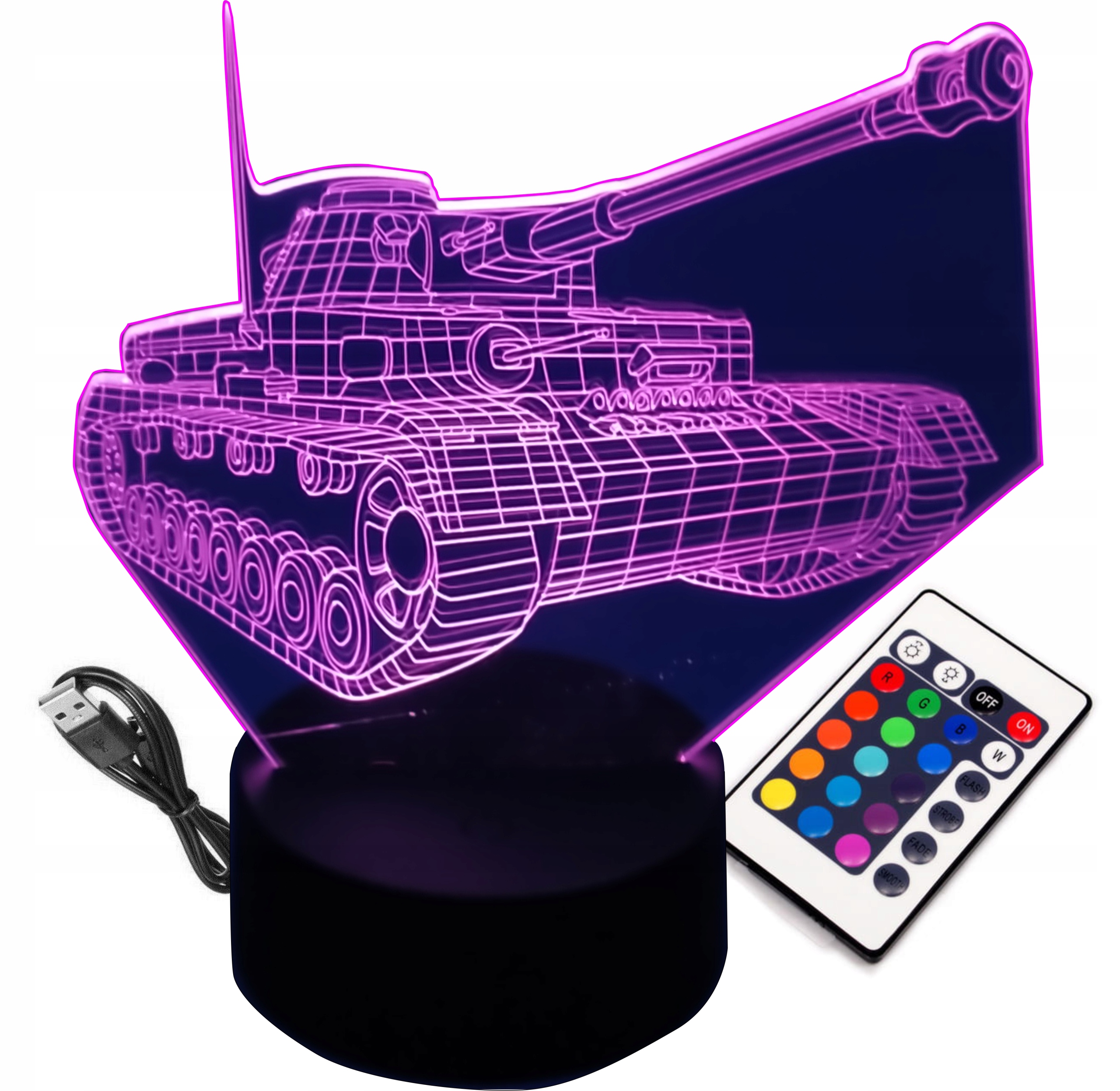 

Lampka Nocna 3D Czołg Tank Heavy Świat Czołgów