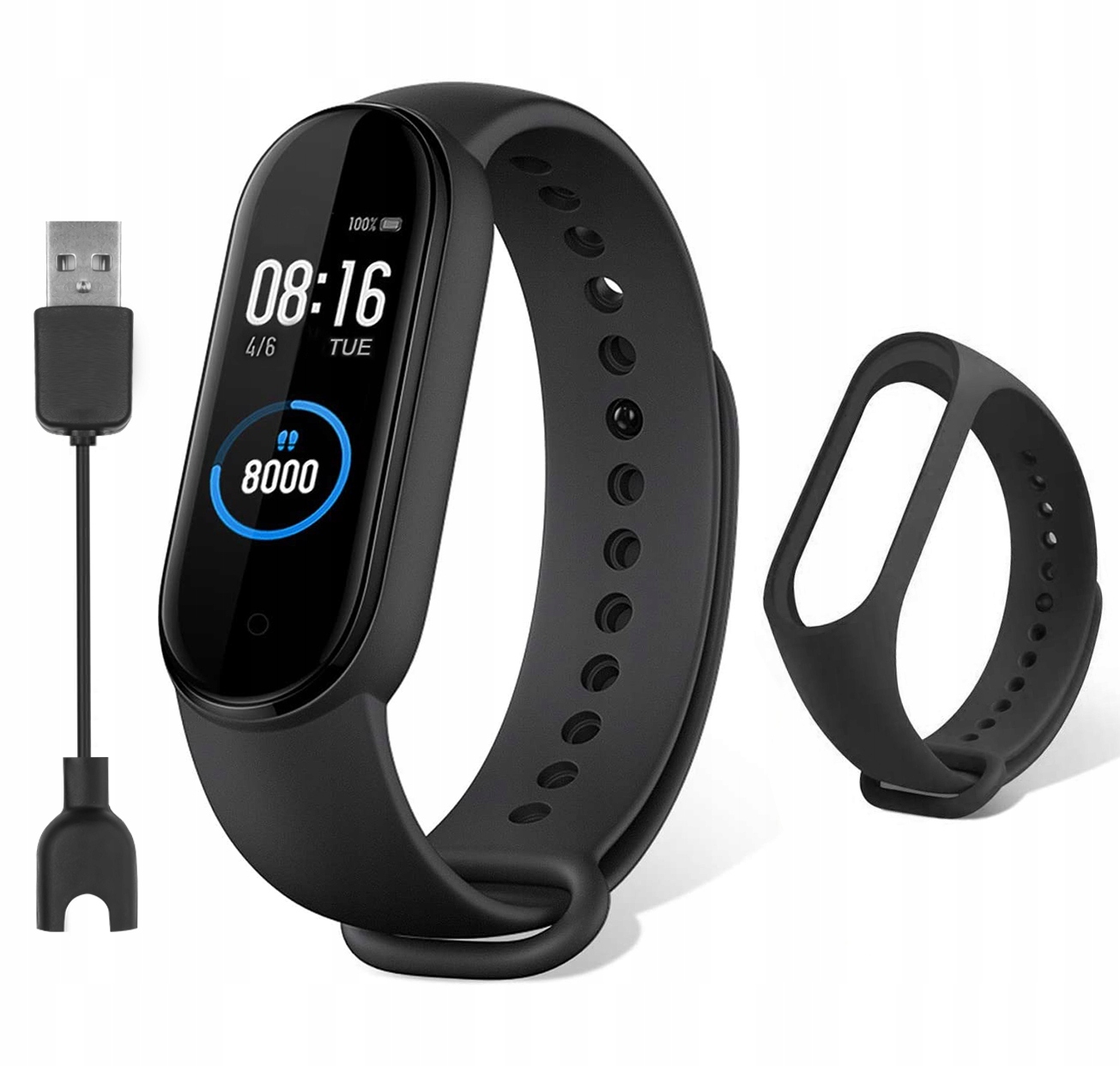 M4 OPASKA SPORTOWA SMARTWATCH SMARTBAND ZEGAREK Materiał paska guma