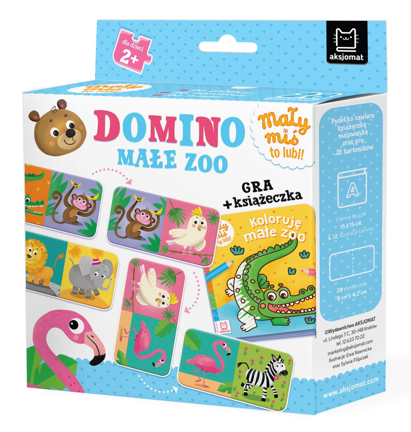 Domino Małe Zoo Mały Miś to lubi Gra książeczka Wiek 2+